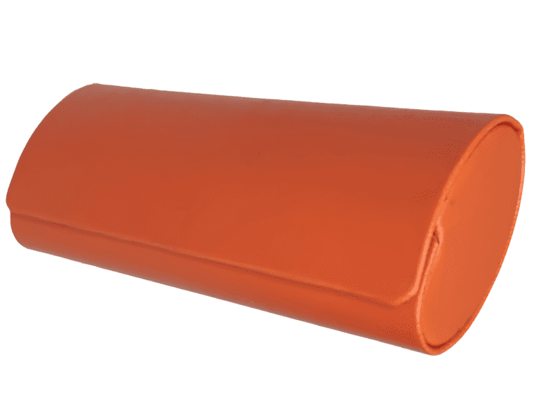 Etui owalne na okulary w kolorze pomarańczowym